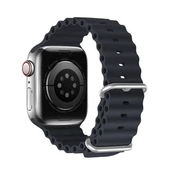 Apple Watch 38 / 40 / 41 mm okosóra szíj - Dux Ducis  Grafitszürke szilikon szíj -1