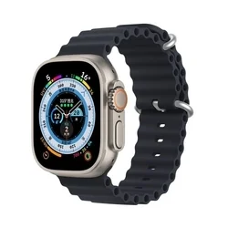 Apple Watch 38 / 40 / 41 mm okosóra szíj - Dux Ducis  Grafitszürke szilikon szíj -4
