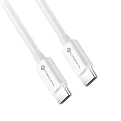 Forcell C338 - Type-C / Type-C (USB-C) fehér kábel, 1,5m, 3A-1