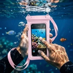 Tech-Protect UWC7 - pink, vízálló lebegő tok (6,9 coll-ig)-3