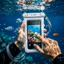Tech-Protect UWC7 - fehér, vízálló lebegő tok (6,9 coll-ig)-7