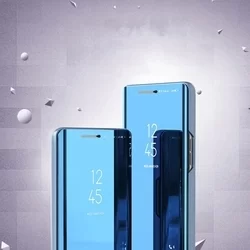 Huawei Mate 30 Lite Telefontok - kék Clear View Tok-5