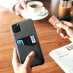 iPhone 11 PRO Telefontok - ESR Metro Wallet szövet-műbőr kemény, elegáns hátlaptok-1