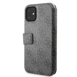 iPhone 11 Telefontok - Guess ráhajtófüles könyvtok, szürke-1