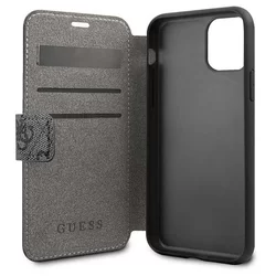 iPhone 11 Telefontok - Guess ráhajtófüles könyvtok, szürke-2