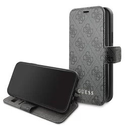iPhone 11 Telefontok - Guess ráhajtófüles könyvtok, szürke-4