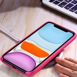 iPhone 11 Pro Max Telefontok - hot pink szilkon tok-1