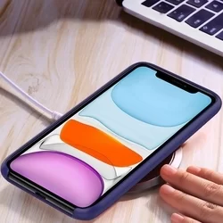 iPhone 11 Telefontok - szilvakék szilkon tok-1