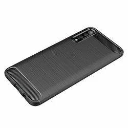 Samsung Galaxy A50s Telefontok - Forcell CARBON fekete szilikon tok-4