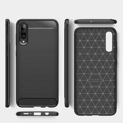 Samsung Galaxy A30s Telefontok - Forcell CARBON fekete szilikon tok-6