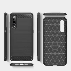 Telefontok Xiaomi Mi 9 SE - Forcell CARBON fekete szilikon tok-2