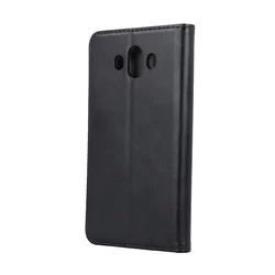 LG K50 / LG Q60 Telefontok - Smart Magnetic fekete szilikon keretes mágneses könyvtok-1