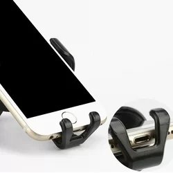Univerzális Telefontartó: szellőzőrácsra rögzíthető telefontartó, fekete-2