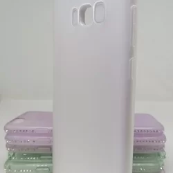 Samsung Galaxy S8 Plus G955 Telefontok - fehér áttetsző Pastel szilikon tok-1