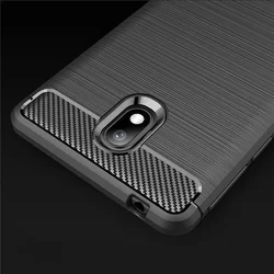 Nokia 2.2 Telefontok - Carbon mintás szilikon tok, fekete-7