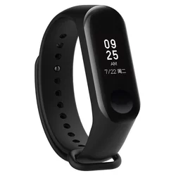 Xiaomi Mi Band 4 / Band 3 okosóra szíj - fekete szilikon-2