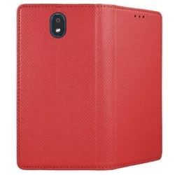 LG K30 (2019) Telefontok - piros mágneses szilikon keretes könyvtok-2