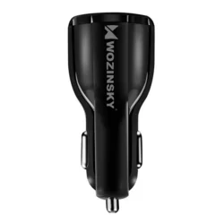 Wozinsky WCC-02 Autós töltő - szivartöltő fej, 2USB, 3,1A, fekete-1