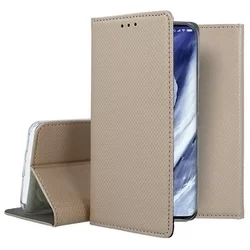 Xiaomi Mi 9 Pro Telefontok - arany mágneses szilikon keretes könyvtok-3