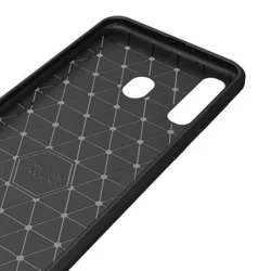 Samsung Galaxy A20s Telefontok - Forcell CARBON fekete szilikon tok-3
