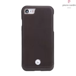 IPhone 7 / 8 / SE 2020 telefontok - Pierre Cardin Valódi Bőr Tok Barna (8719273229514)-1