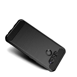 LG K50S Telefontok - Forcell CARBON fekete szilikon tok-1