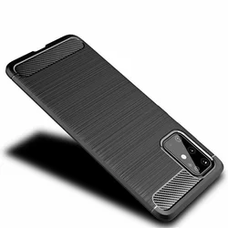 Samsung Galaxy S20+ (S20 Plus) Telefontok - Forcell CARBON fekete szilikon tok-2