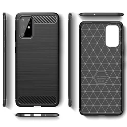 Samsung Galaxy S20+ (S20 Plus) Telefontok - Forcell CARBON fekete szilikon tok-4