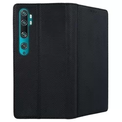 Telefontok Xiaomi Mi Note 10 / Mi Note 10 Pro - fekete mágneses szilikon keretes könyvtok-2