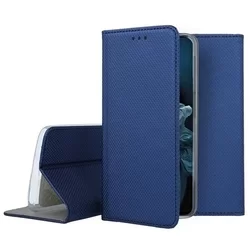 Honor 20 / Huawei nova 5T Telefontok - kék mágneses szilikon keretes könyvtok-1