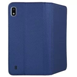 Samsung Galaxy A10 Telefontok - kék mágneses szilikon keretes könyvtok-1