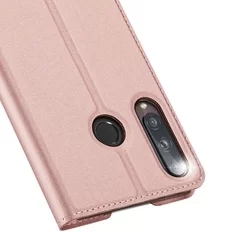 Telefontok Huawei P40 Lite E - Dux Ducis rosegold flipcover tok-3
