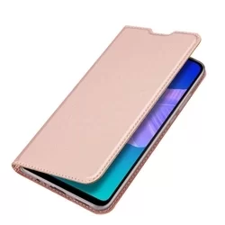 Telefontok Huawei P40 Lite E - Dux Ducis rosegold flipcover tok-4
