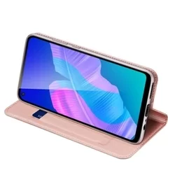 Telefontok Huawei P40 Lite E - Dux Ducis rosegold flipcover tok-7