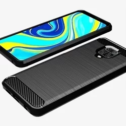 Xiaomi Redmi Note 9S Telefontok - Carbon Fiber kék szilikon tok-1