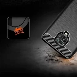 Xiaomi Redmi Note 9S Telefontok - Carbon Fiber kék szilikon tok-5