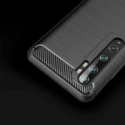 Xiaomi Mi Note 10 / Mi Note 10 Pro Telefontok - Carbon fekete szilikon tok-5