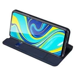 Telefontok Xiaomi Redmi Note 9 PRO MAX - Dux Ducis kék flipcover tok-2