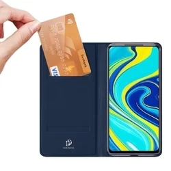 Telefontok Xiaomi Redmi Note 9 PRO MAX - Dux Ducis kék flipcover tok-3