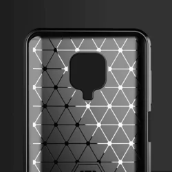 Xiaomi Redmi Note 9 Pro Max Telefontok - Carbon Fiber fekete szilikon tok-2
