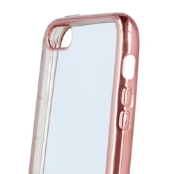 Samsung Galaxy J120F Galaxy J1 2016 Telefontok - átlátszó, rose gold keretes vékony szilikon tok-1