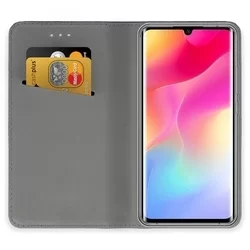 Xiaomi Mi Note 10 Lite Telefontok - menta mágneses szilikon keretes könyvtok-1