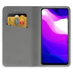 Xiaomi Mi 10 Lite 5G Telefontok - kék mágneses szilikon keretes könyvtok-1