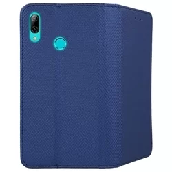 Huawei P Smart 2019 / Honor 10 Lite Telefontok - kék mágneses szilikon keretes könyvtok-2
