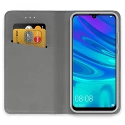 Huawei P Smart 2019 / Honor 10 Lite Telefontok - arany mágneses szilikon keretes könyvtok-1