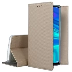 Huawei P Smart 2019 / Honor 10 Lite Telefontok - arany mágneses szilikon keretes könyvtok-2