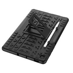 Tablettok Samsung Galaxy Tab S6 Lite 2020 /2022 (SM-P610, SM-P615, SM-P613, SM-P619) - Armorlok ütésálló, kitámasztható, fekete tablet tok-4