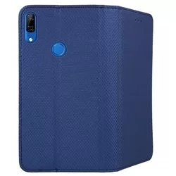 Huawei P Smart Z / Honor 9X Telefontok - kék mágneses szilikon keretes könyvtok-3
