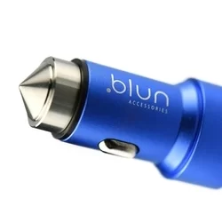 BLUN CC-DAQ02 Autós töltő - kék 2USB 3.1A fém szivartöltőfej-2