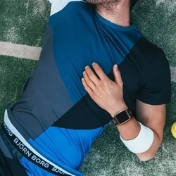 Okosóra szilikon szíj - Apple Watch Series 1/2/3 (42mm-44mm) - TECH-PROTECT SOFTBAND Fekete/szürke szilikon szíj-4
